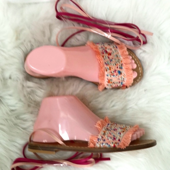 Bottega Capri Women's Strappy Sandals -Peach/Pink Multi-Sz 37(eu)